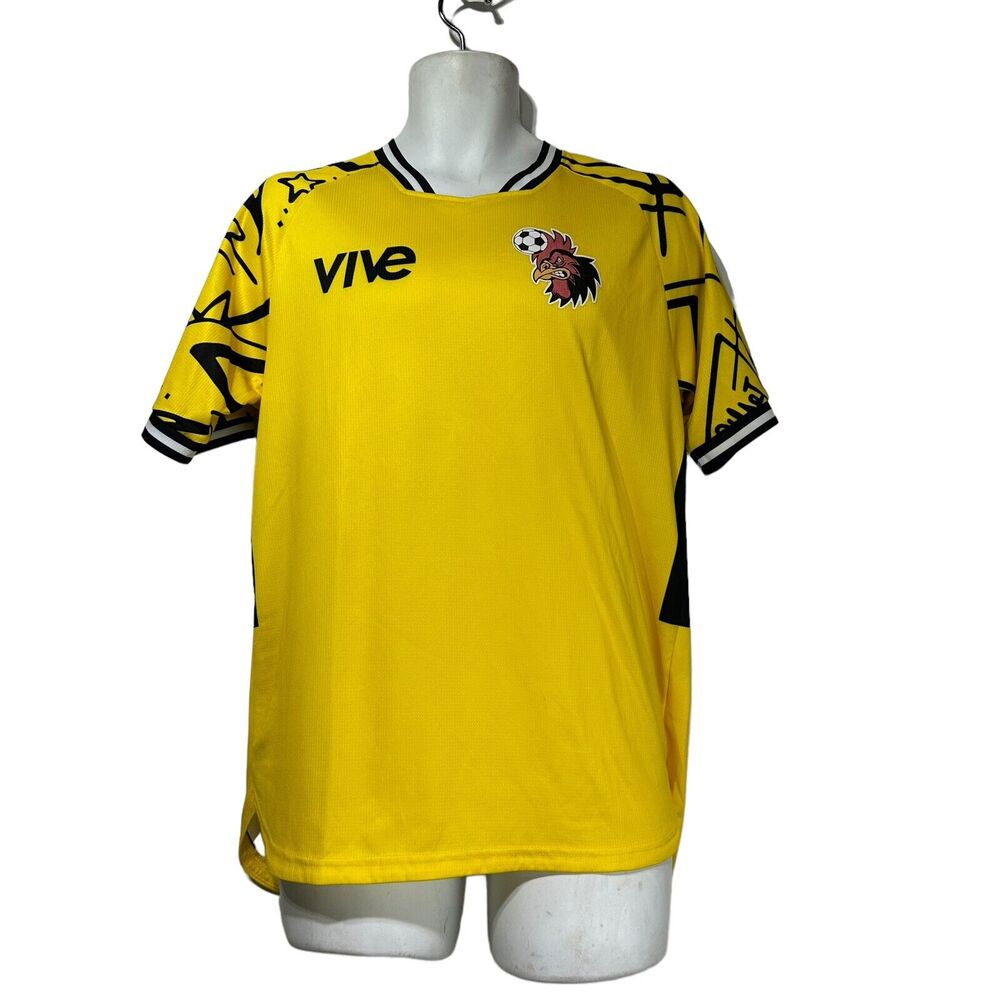 vive CF soccer create future yellow green futbol Mangas '21 Jersey Size M